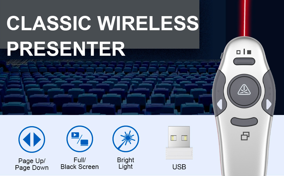 pc remote control bluetooth clicker pointer clicker for presentation