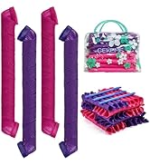 40pcs Heatless Spiral Hair Rollers with Styling Hooks, 22inch/55cm, No Heat Damage, DIY Kit for L...
