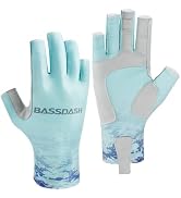 BASSDASH ALTIMATE UPF 50+ Women’s Fishing Gloves UV Sun Protection Fingerless Gloves for Kayaking...