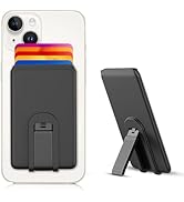 Senose Phone Card Holder, Silicone Phone Wallet with Stand Stick on Credit Card Holder for Back o...