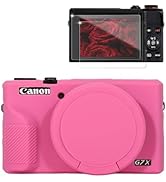 Frevyve Case for Canon G7X Mark III Camera, Soft Silicone Protective Case, Slim Fit Sleeve with R...