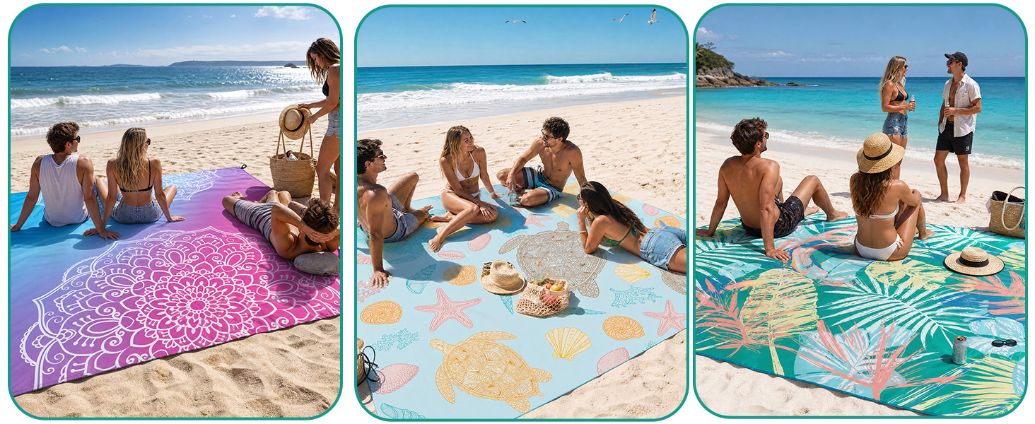 Beach Blanket Waterproof Sandproof
