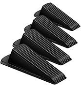 Door Stoppers, 4 Pack Premium Rubber Stoppers Wedge, Stops for Carpet Heavy Duty Door, Bottom of ...