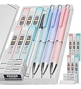 Nicpro 3PCS Pastel Mechanical Pencil Set, 0.7 mm with 6 Tubes HB Lead Refills&amp; 3PCS Eraser&amp; 9PCS ...