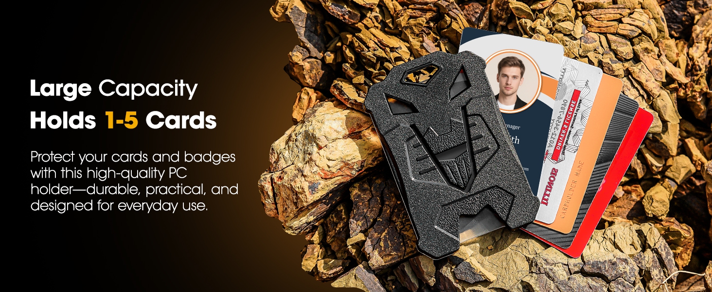 Large Capacity Holds 1-5 Cards