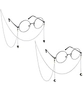 DS. DISTINCTIVE STYLE Gothic Glasses Chain with Pendants Halloween Metallic Chain for Glasses Aro...
