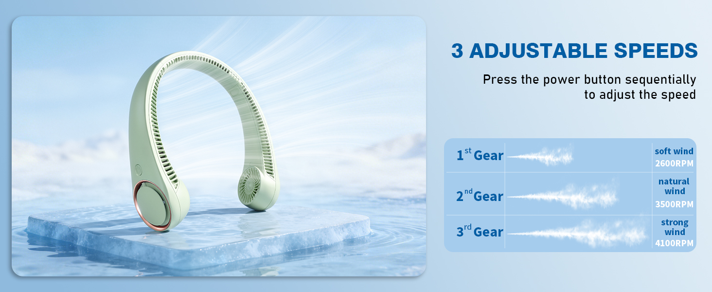 rechargeable neck fan