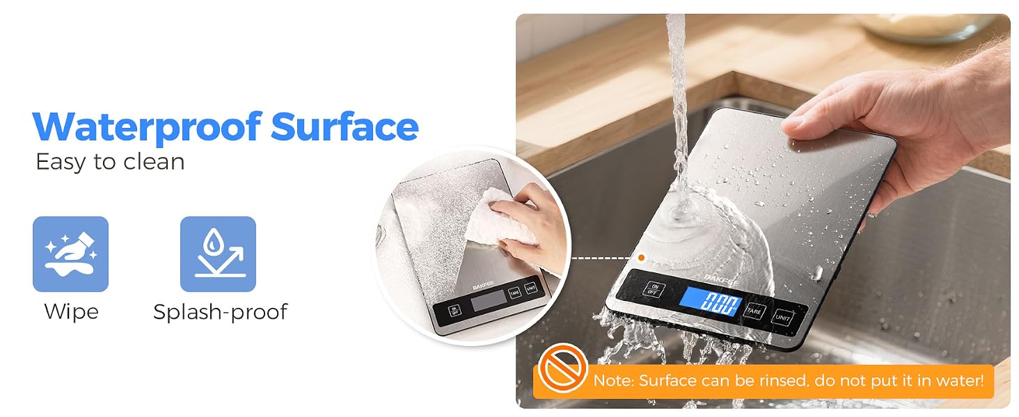 BAKFEE Food Scale, Rechargeable Kitchen Scale