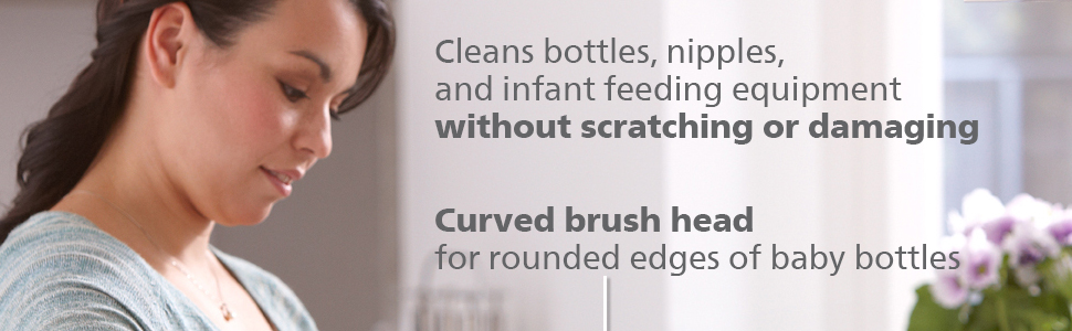 Philips AVENT Baby Bottle and Nipple Brush, Grey