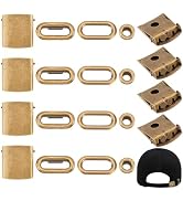 BENECREAT 30 Set Stainless Steel Cap Buckle, Adjustable Baseball Cap Buckle with Perforation for ...