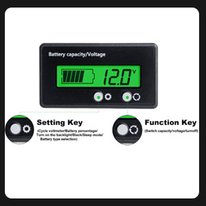 12V 24V 36V 48V Battery Capacity Indicator Golf Cart Voltage Meter, Monitor Gauge Voltmeter Testers