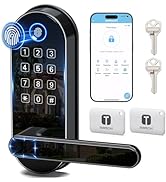 Keyless-Entry Keypad Fingerprint Smart Lock: Digital Door Lock with Code Passcode, Electronic Doo...