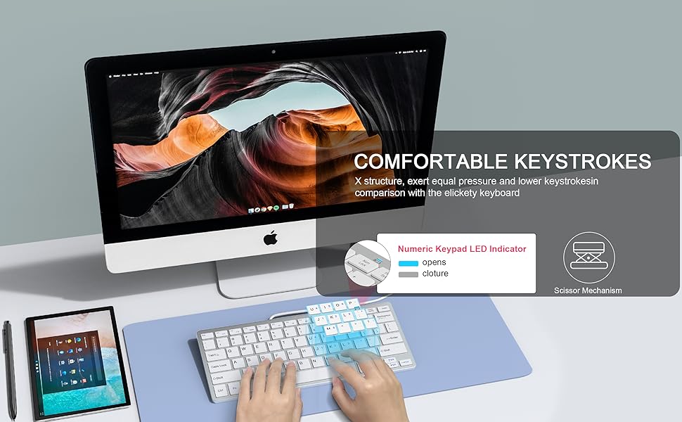 USB-A to USB-C Mini Keyboard