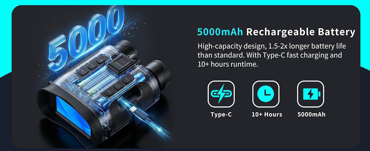 Night Vision Goggles for Adults, 4K Night Vision Binoculars