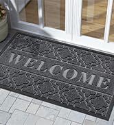 Yimobra Welcome Door Mat, Heavy Duty Durable Front Door Mat for Home Entrance, Garage and Garden ...