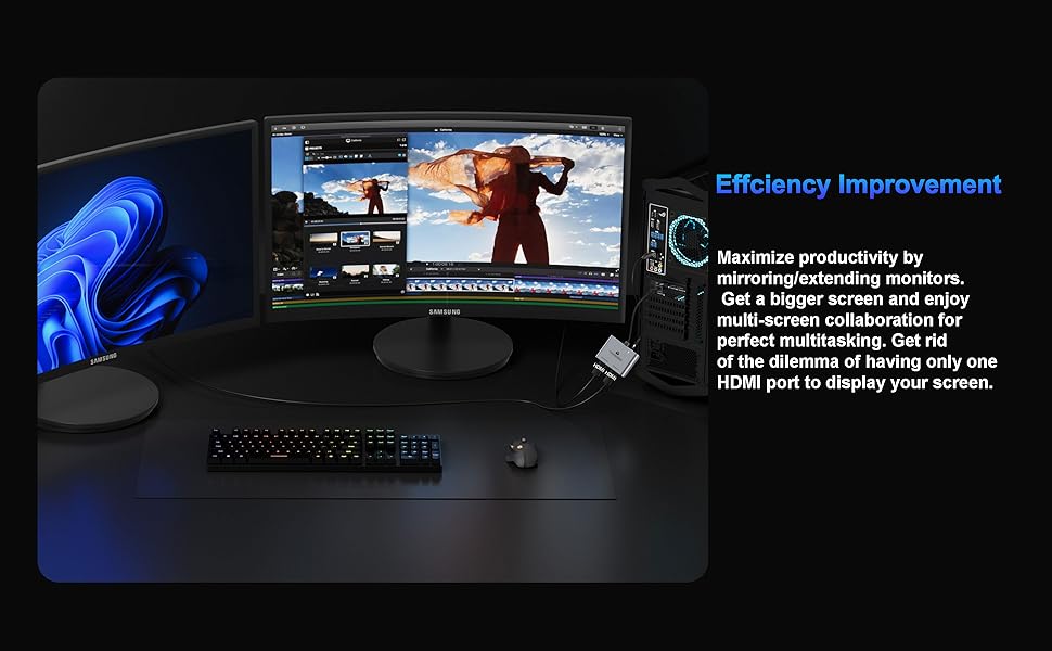 hdmi splitter extended display