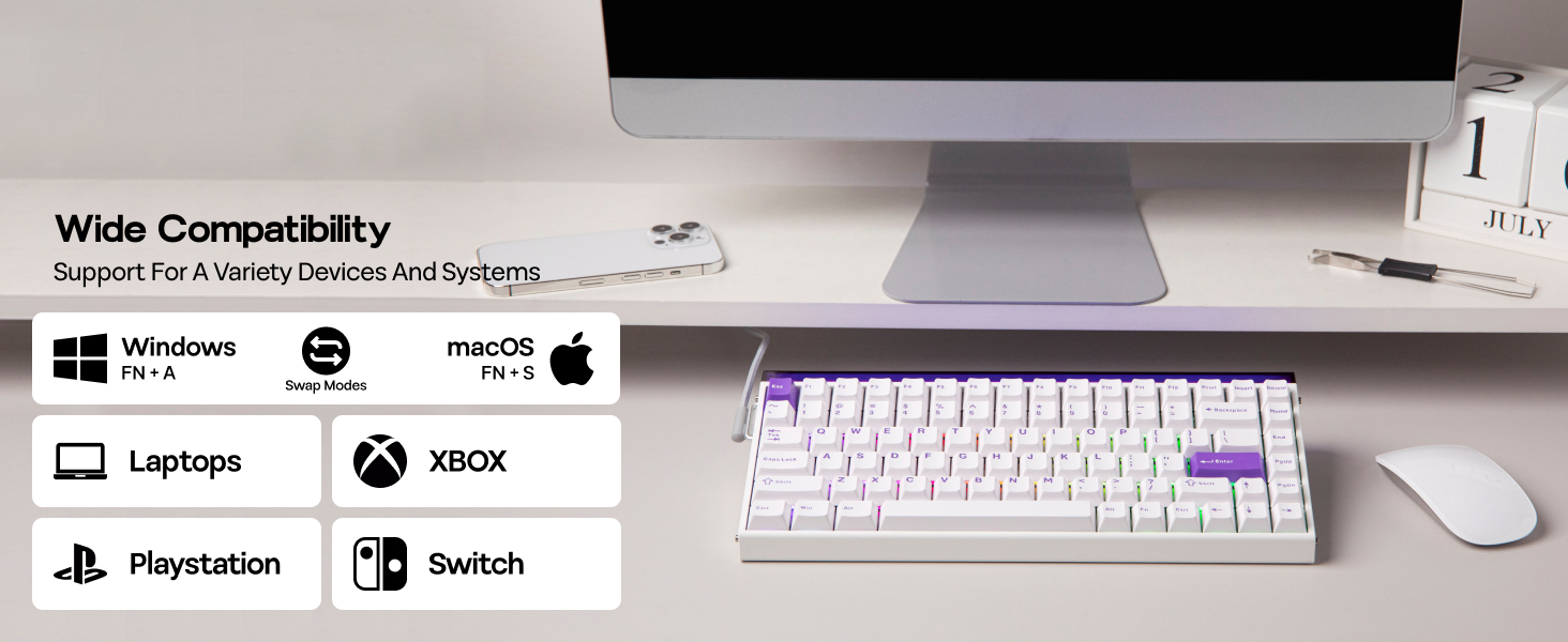 Hall Effect Keyboard with Neon RGB Light Box