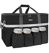 Taygeer Insulated Food Delivery Bag with 4 Cup Holders, Large Warm &amp; Cooler Shipping Bag, Caterin...