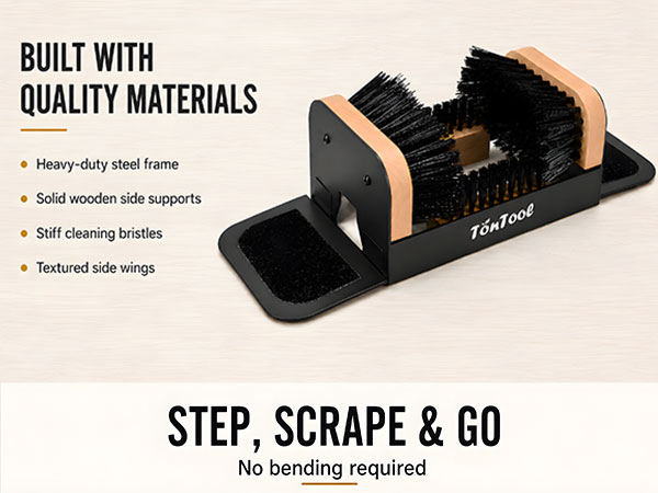 tontool boot scrapers with brushes outdoor