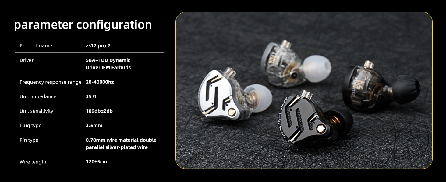kz in ear monitor headphones