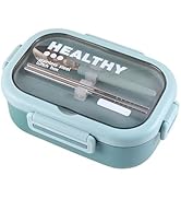 Ausenzup Stainless Steel Lunch Box, 2 Compartment Bento Box for Adults, Easy to Clean, Leak-Proof...
