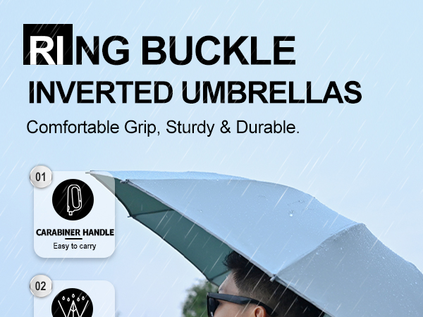 ring buckle umbrella windproof