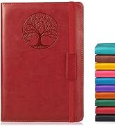 Biuwory Lined Journal Notebook for Women Men,256 Pages A5 Hardcover Leather Journals for Writing,...