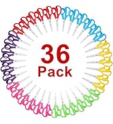 Scissors, BURVAGY 6" Multipurpose Scissors Bulk 36-Pack, Right/Left Handed Comfort-Grip Handles U...