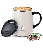Ideus 16 oz (470 ml) Insulated Coffee Mug with Handle and Lid, Double Wall Stainless Steel Vacuum...