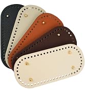 5 Pack Purse Leather Bottoms for Crocheting,11.8x3.9 in Bag Bottom Base for Crochet,Leather Nail ...