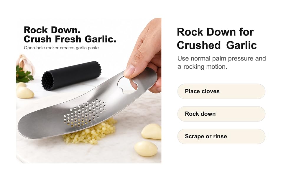 Garlic Press Rocker Stainless Steel