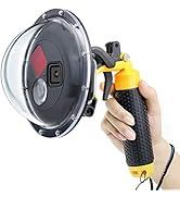 GEPULY Dome Port for GoPro Hero 8 Black, Dome Port Lens with Waterproof Housing Case, Trigger, Fl...