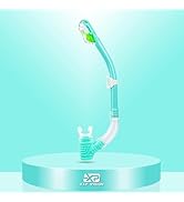Dry Snorkel for Kids, Ultimate Snorkel Tube for Snorkeling, Freediving &amp; Swimming, Easy-Breath Te...