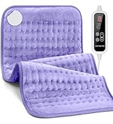 Heating Pad for Back Pain Relief - 24"x12" Electric Heat Pad,6 Heat Settings &amp; 4 Auto Off, Machin...