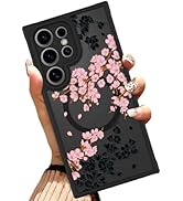 OOK Case Fit for Samsung Galaxy S24 Ultra 6.8 Inch (Compatible with MagSafe) Pink Floral Flowers ...