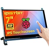 iPistBit 7 Inch LCD Touch Screen, 1024x600 IPS Display with Stand, HDMI Portable Monitor for Rasp...