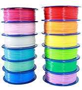 1.75mm 12 in 1 abs filament bundle 3d printing material 12 beautiful colors abs 