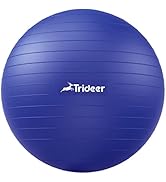 Trideer Extra Thick Yoga Ball Exercise Ball, 5 Sizes Gym Ball, Heavy Duty Ball Chair for Balance,...
