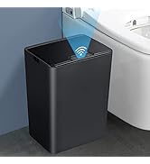 Anborry Bathroom Automatic Trash Can 3.5 Gallon Touchless Motion Sensor Small Garbage Can with Li...