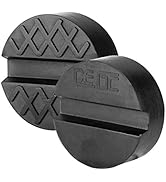 DEDC 2 Pack Slotted Rubber Jack Pad, Universal Frame Rail Protector, Pinch Weld Protector 6.5cm/2...