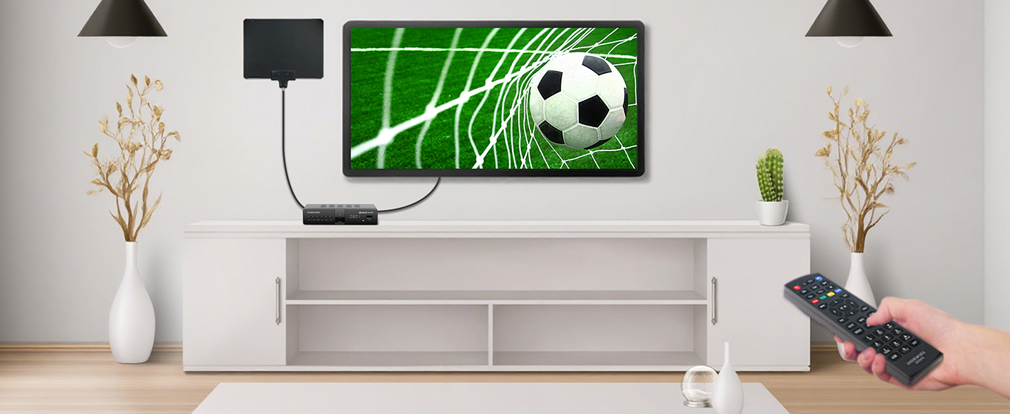 A modern living room with a sleek TV stand showcasing the product.