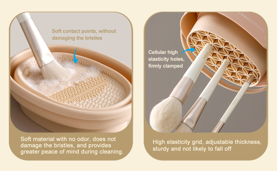 Soft contact points,without damging the bristles.