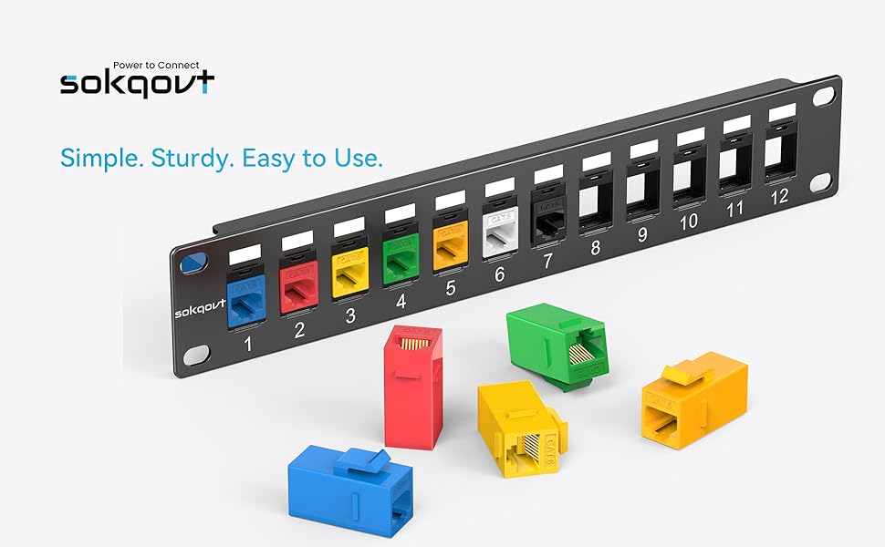 cat6 blank patch panel 12port