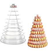 Macaron Tower Stand Plastic Round Macaron Display Rack Transparent Cake Dessert Stand Donut Stand...