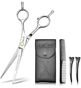 ULG Professional Hair Cutting Scissors Kit, 6" Sharp Stainless Steel Symmetrical Hair Scissors Se...
