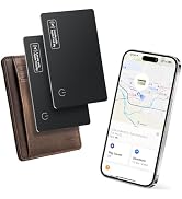 Wallet Tracker Card 2 Pack - Compatible with Apple Find My iOS Only, Bluetooth Tracker, 0.08in Sl...