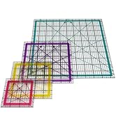 Quilting Rulers,Sewing Ruler,4 Piece Acrylic Square Quilting Templates,Clear Precision Ruler for ...