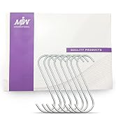 MJW 20-Pack S Hooks for Hanging Plants, Hanging Clothes, Stainless Steel Heavy Duty, Durable S Sh...