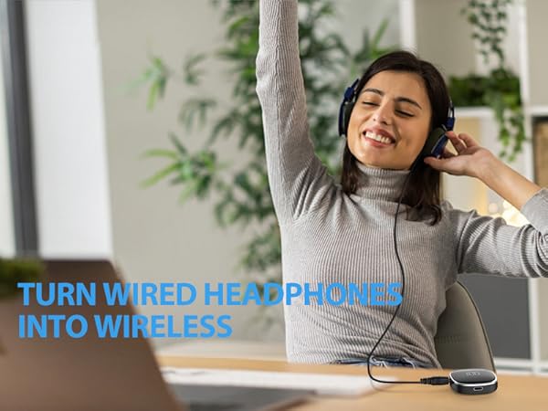 TURN WIRED HEADPHONM INTO WIRELESS