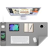 TopMade Mouse Pad with 15W Wireless Charging, XXL Large Leather Desk Mat, Waterproof Gaming Mouse...